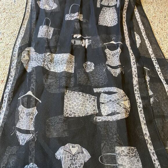 Jones New York Accessories - VTG JONES NEW YORK Designer Scarf Wrap 10x52” Long ScarvesiLove Feminine Gothic